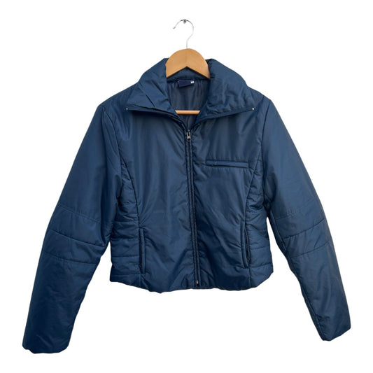 Fishbone Damen Jacke Gr M Blau Kurz Pufferjacke Polyamid Polyester Gefüttert Modern