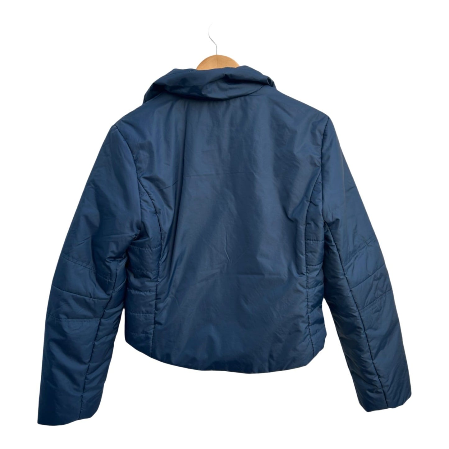 Fishbone Damen Jacke Gr M Blau Kurz Pufferjacke Polyamid Polyester Gefüttert Modern