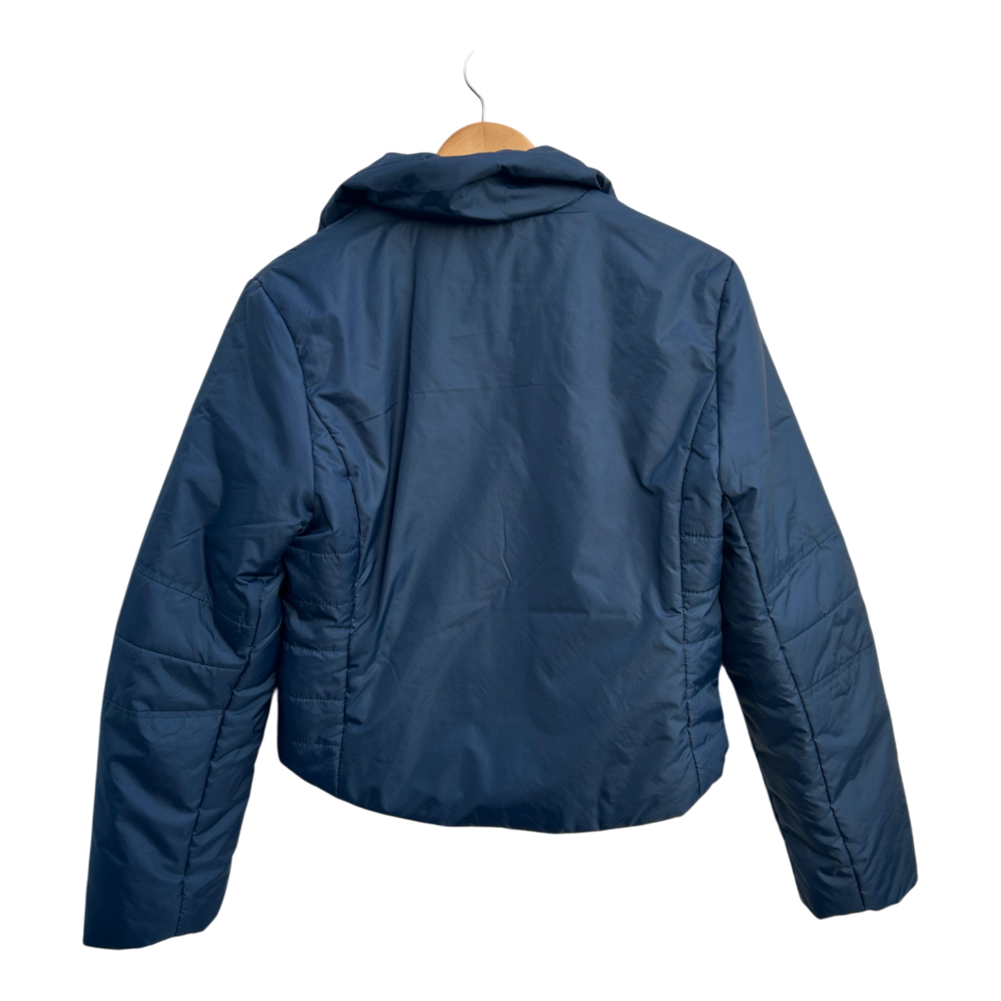 Fishbone Damen Jacke Gr M Blau Kurz Pufferjacke Polyamid Polyester Gefüttert Modern