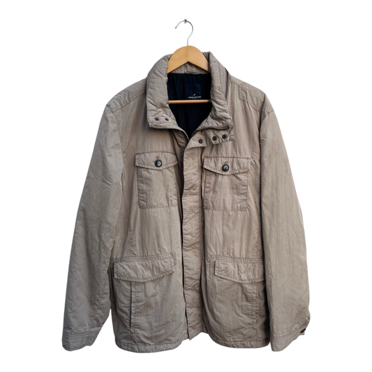 Daniel Hechter Herren Jacke Gr 58 Beige Warm Winterjacke Freizeit Nylon Poly klassisch