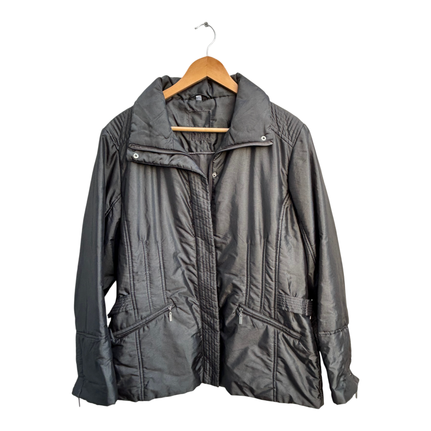 Gina Laura Damen Jacke Gr M Grau Steppjacke Polyamid Polyester Warm Gefüttert