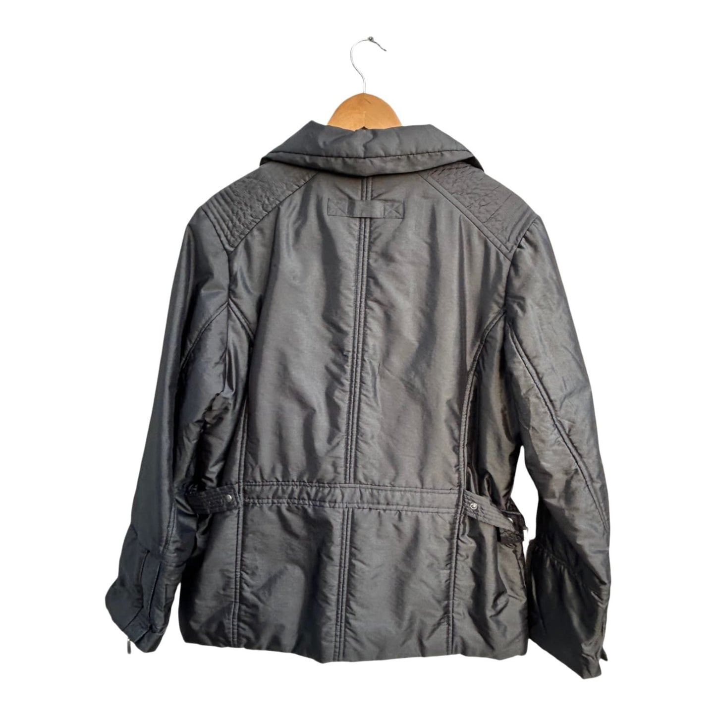 Gina Laura Damen Jacke Gr M Grau Steppjacke Polyamid Polyester Warm Gefüttert