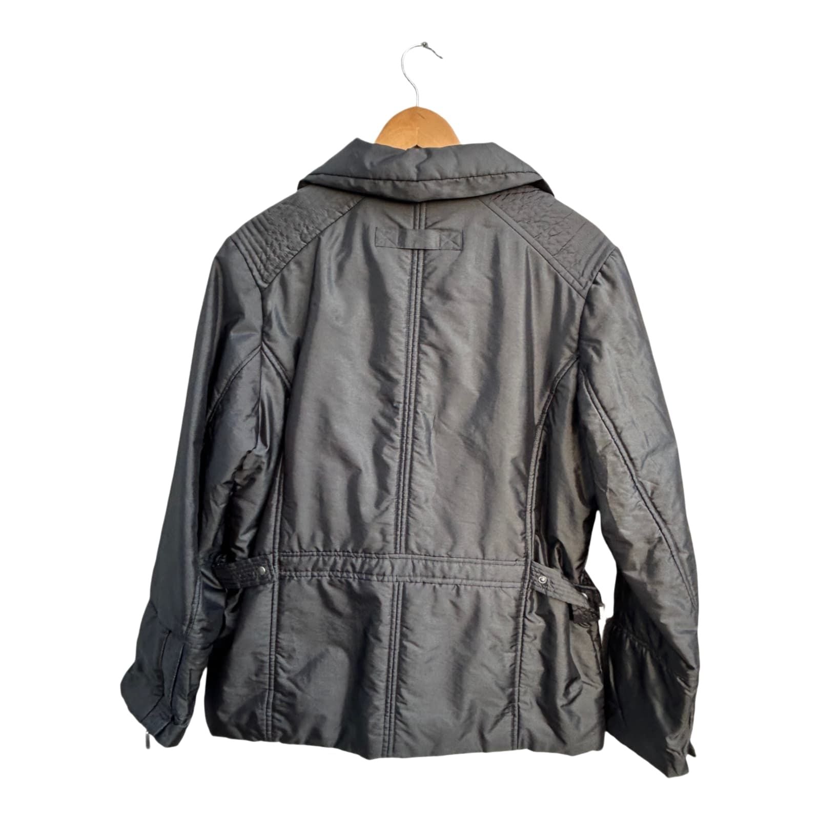 Gina Laura Damen Jacke Gr M Grau Steppjacke Polyamid Polyester Warm Gefüttert