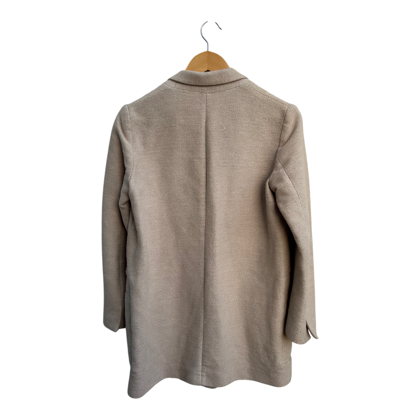 Zara Blazer Damen Gr S Beige Basic Collection Leinen Baumwolle Elegant Jacke Chic