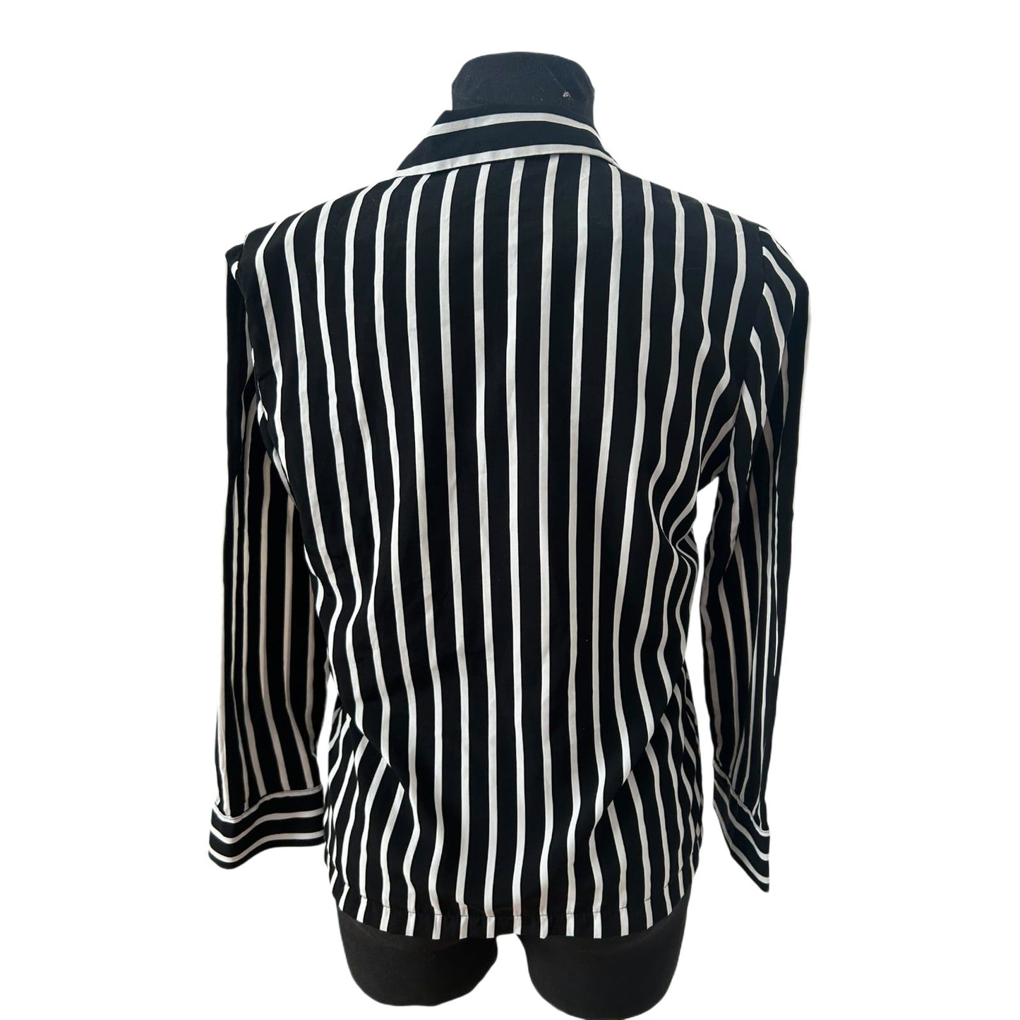 Pimkie Bluse Damen Gr 34 Schwarz Weiss Gestreift Leicht Sommer Elegant Chic