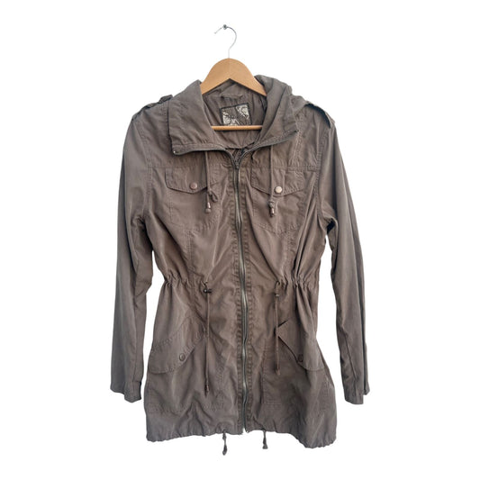 Jean Pascale Damen Jacke Gr XXL Khaki Kapuze ungefüttert Freizeit leicht modern