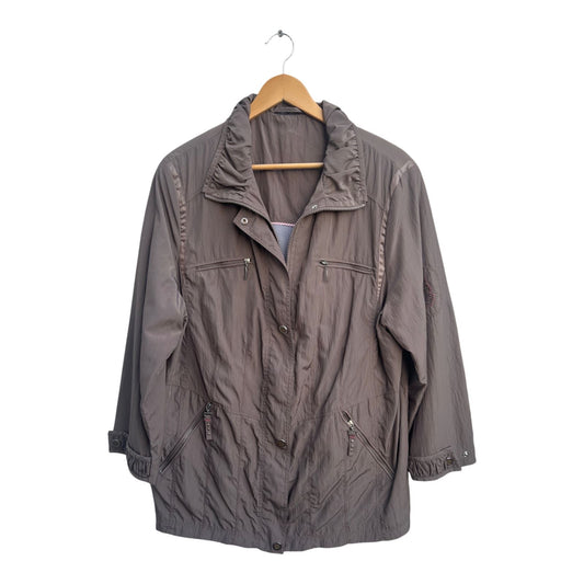 Damen Jacke Gr 44 Braun leicht gefüttert Übergangsjacke Elegant Freizeit Klassisch