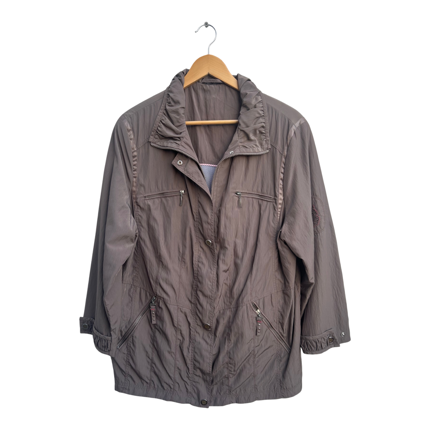 Damen Jacke Gr 44 Braun leicht gefüttert Übergangsjacke Elegant Freizeit Klassisch