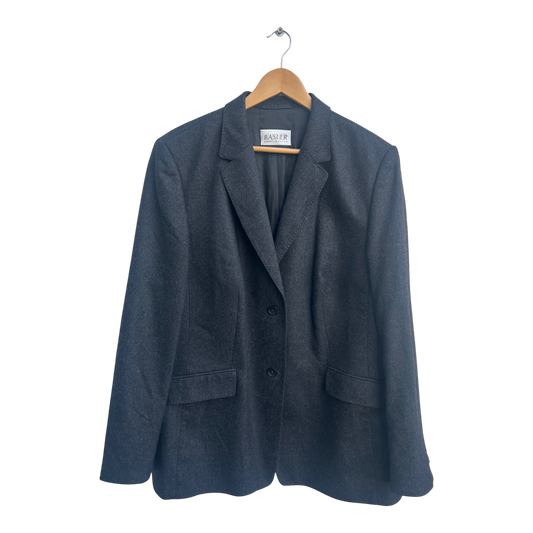 Basler Blazer Damen Gr 48 Dunkelgrau Klassisch Elegant 100 Schurwolle Viskose