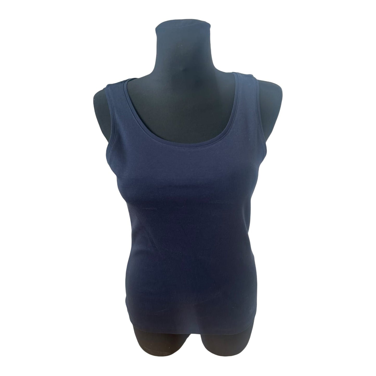 Marc Adam Damen Top Gr 40 Blau Bio Baumwolle Basic Modell Silke