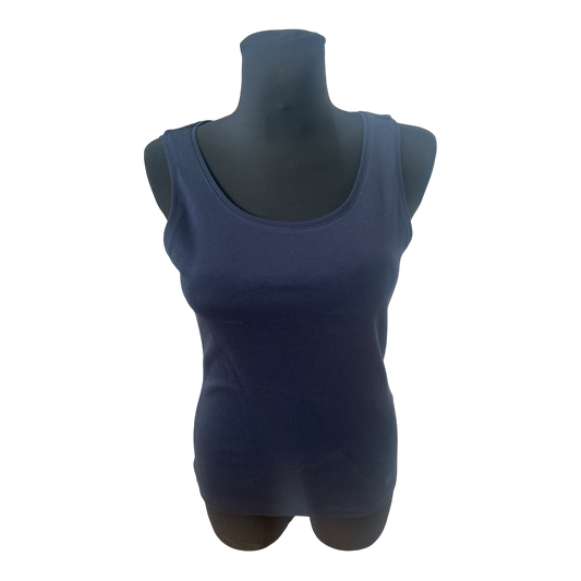 Marc Adam Damen Top Gr 40 Blau Bio Baumwolle Basic Modell Silke