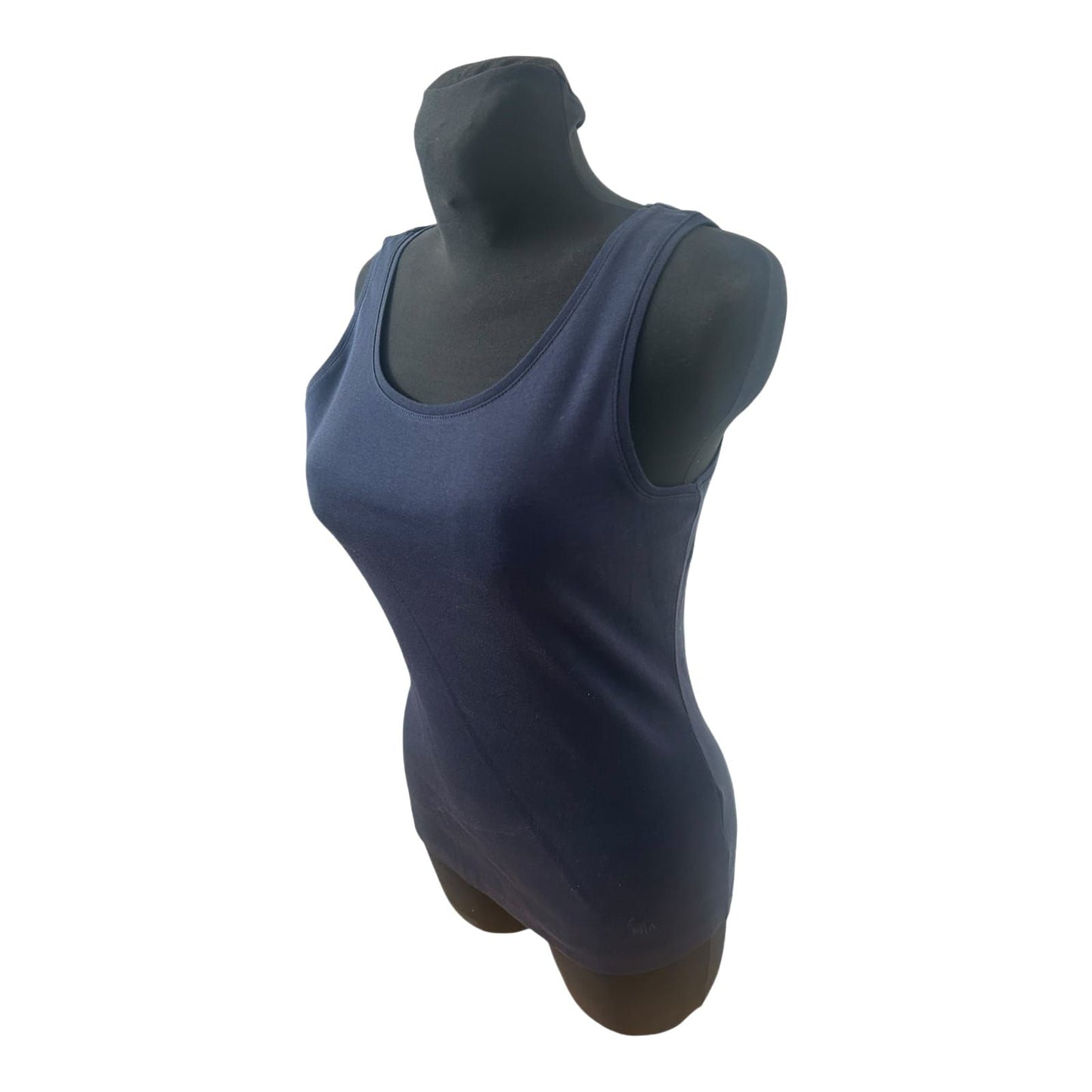 Marc Adam Damen Top Gr 40 Blau Bio Baumwolle Basic Modell Silke