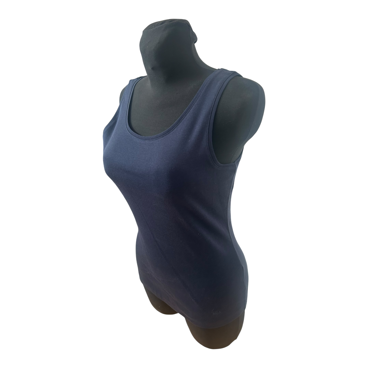 Marc Adam Damen Top Gr 40 Blau Bio Baumwolle Basic Modell Silke