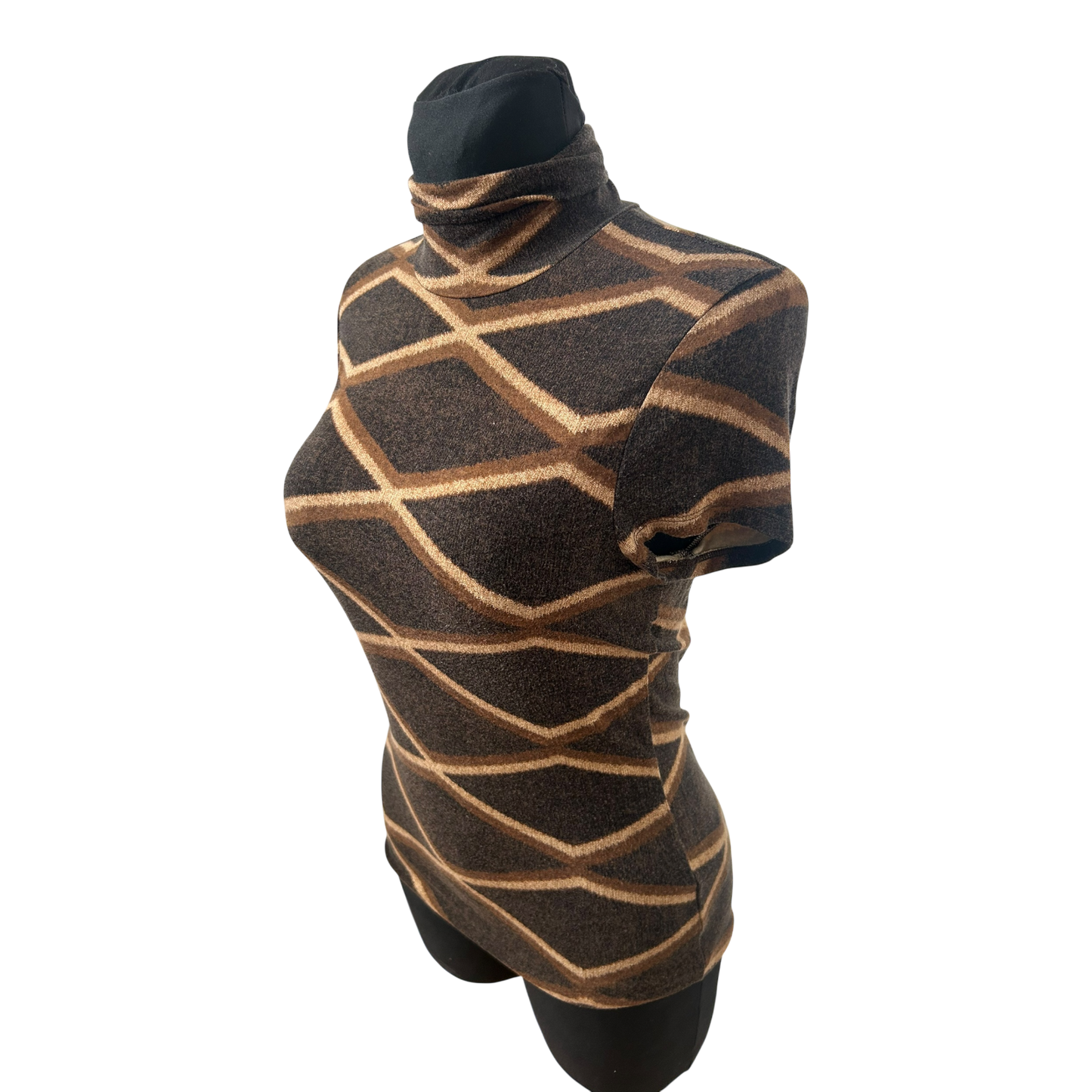 Ralph Lauren Damen Shirt Braun Rollkragen Kurzarm Größe M