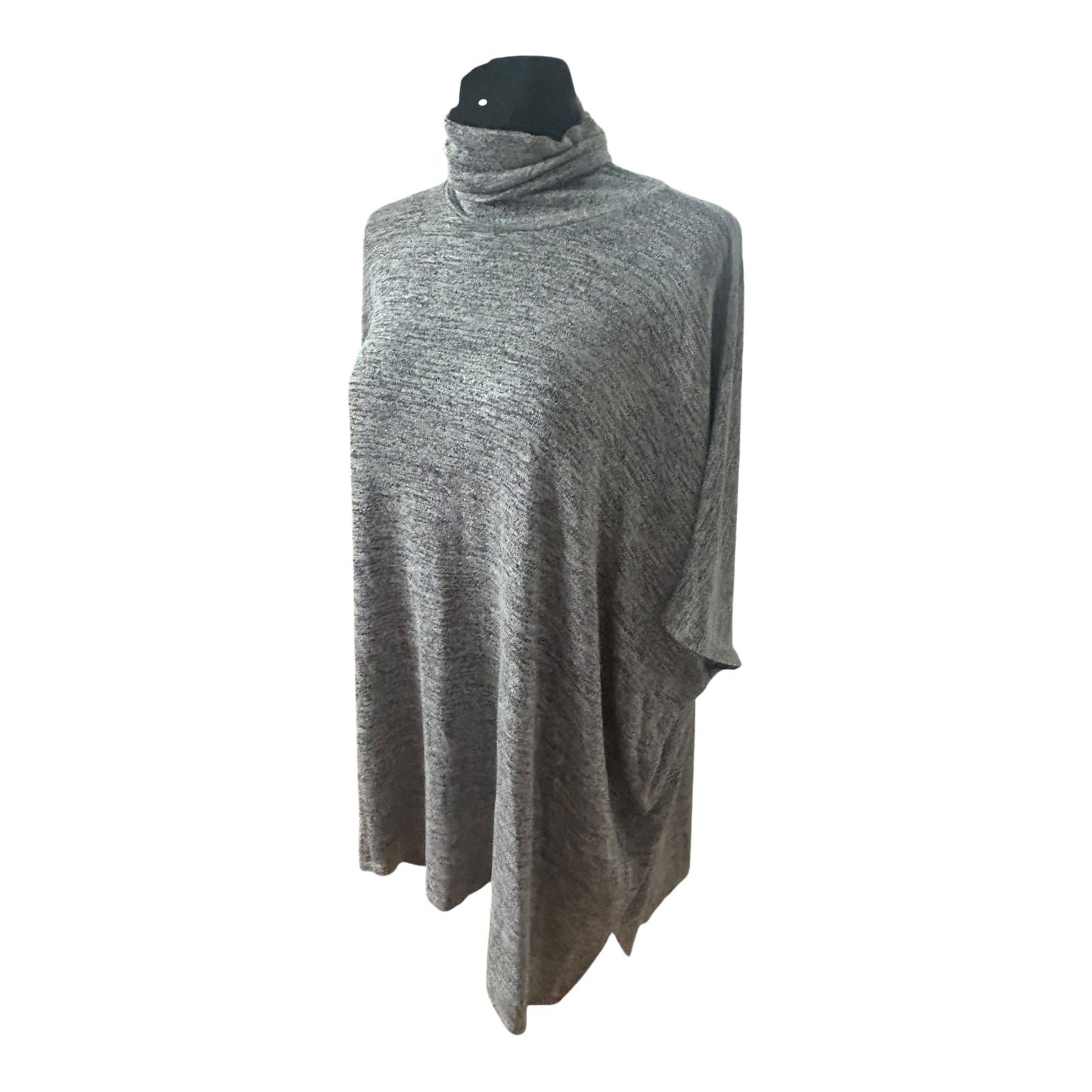 Apricot Damen Oversize Shirt Gr L Rollkragen Cape Poncho Viskose Stretch