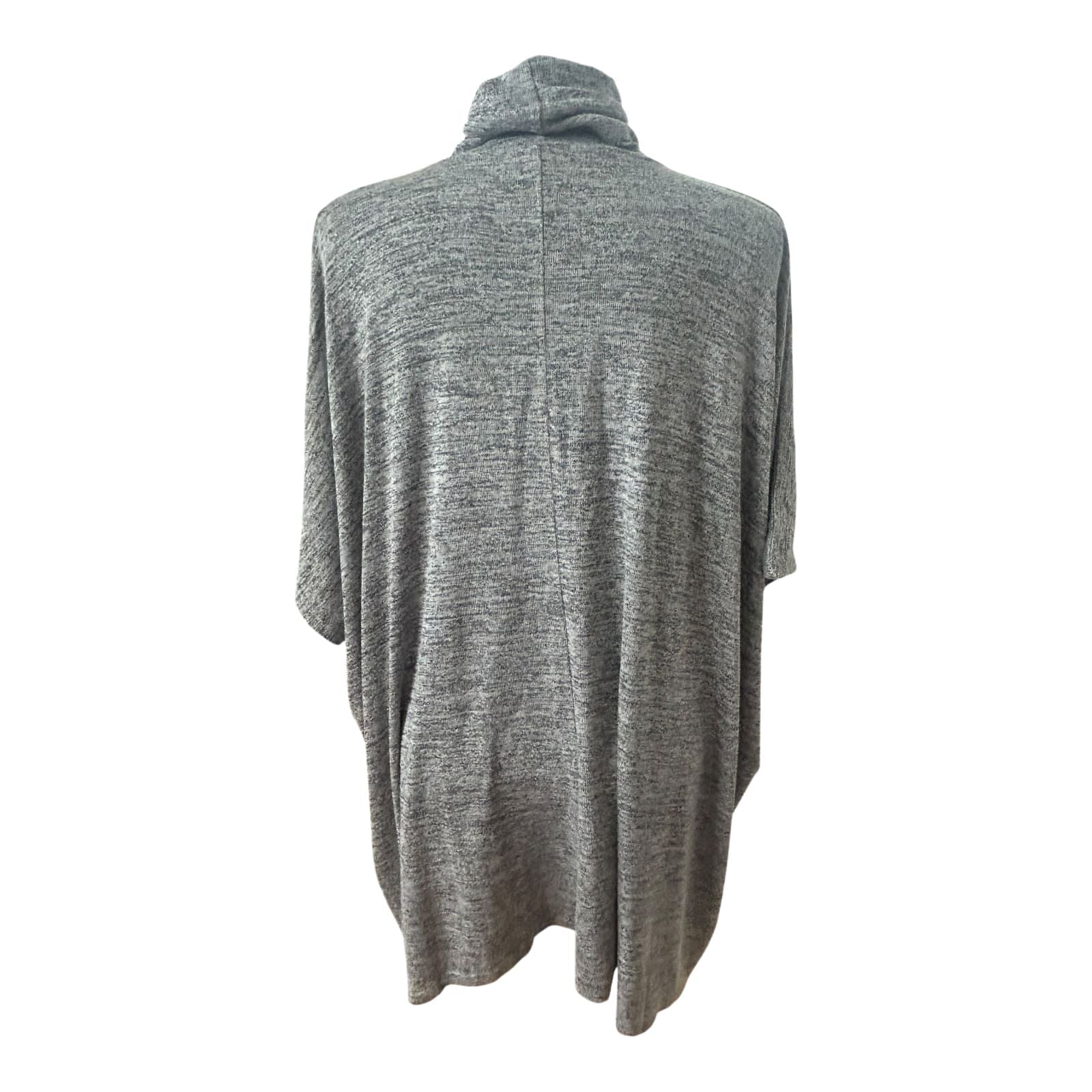 Apricot Damen Oversize Shirt Gr L Rollkragen Cape Poncho Viskose Stretch