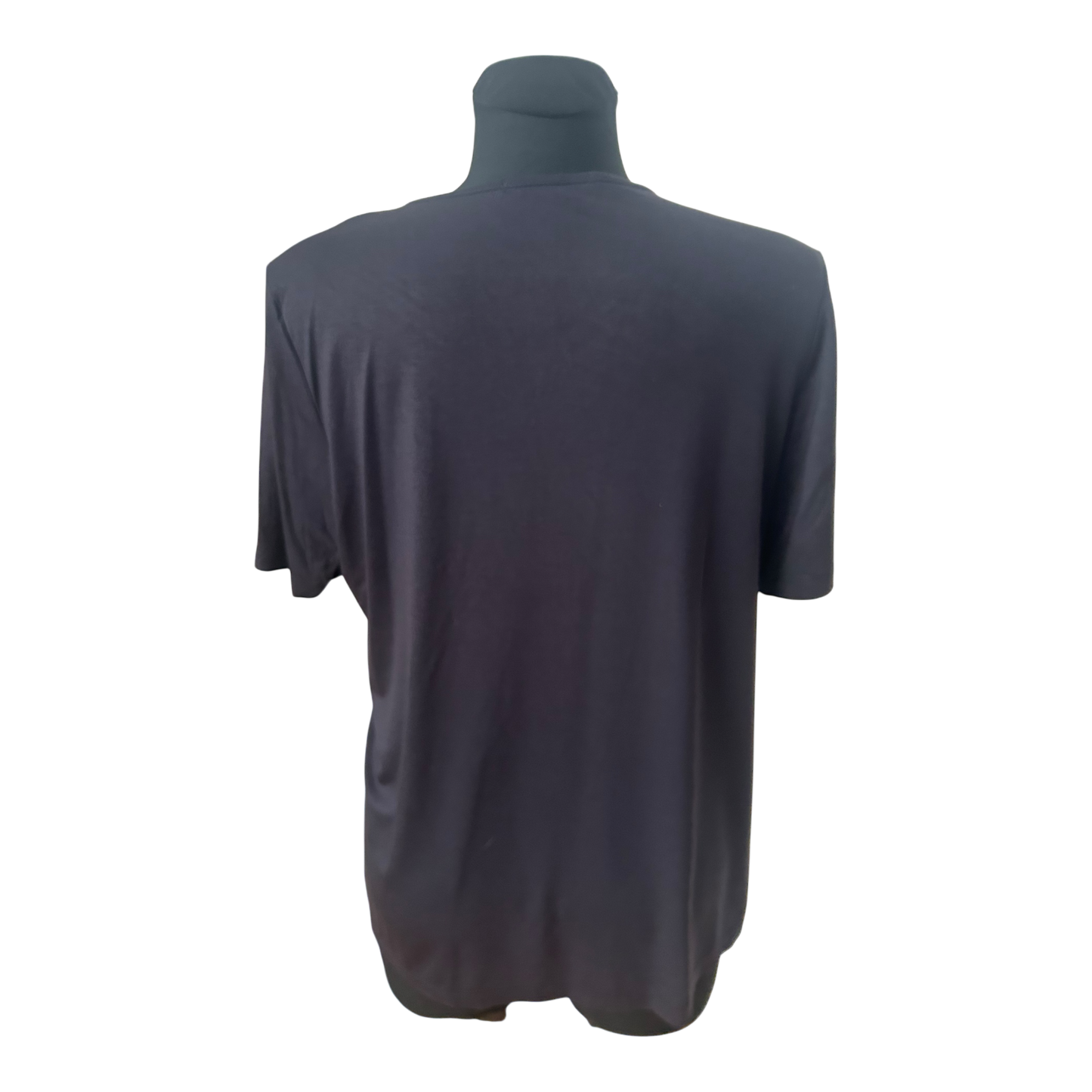 Benter Damen Shirt Gr XL Schwarz Strass- Nietenmuster Viskose Stretch Elegant