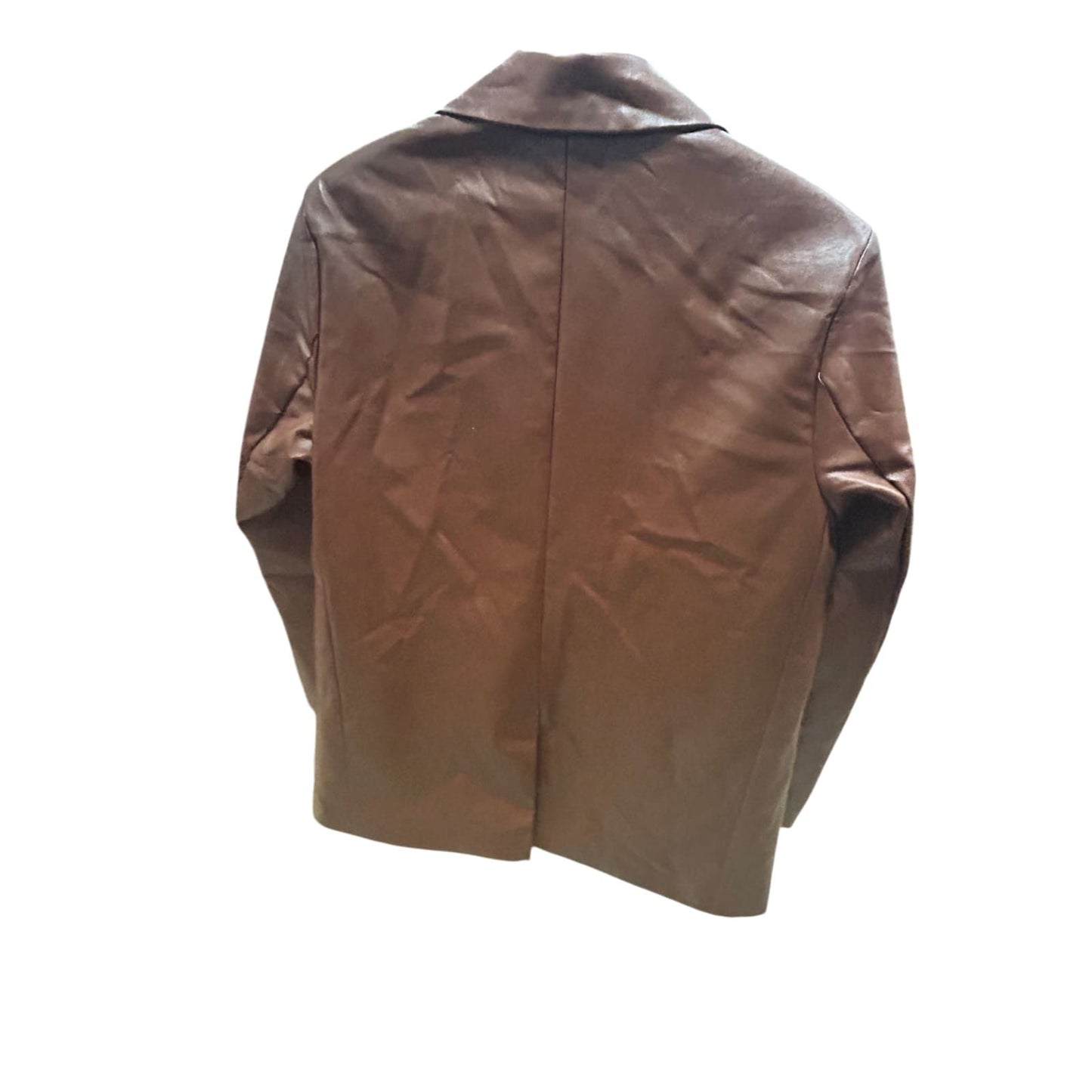 🔥 Princess Polly Blazer XS – Kunstleder Braun, Trendy