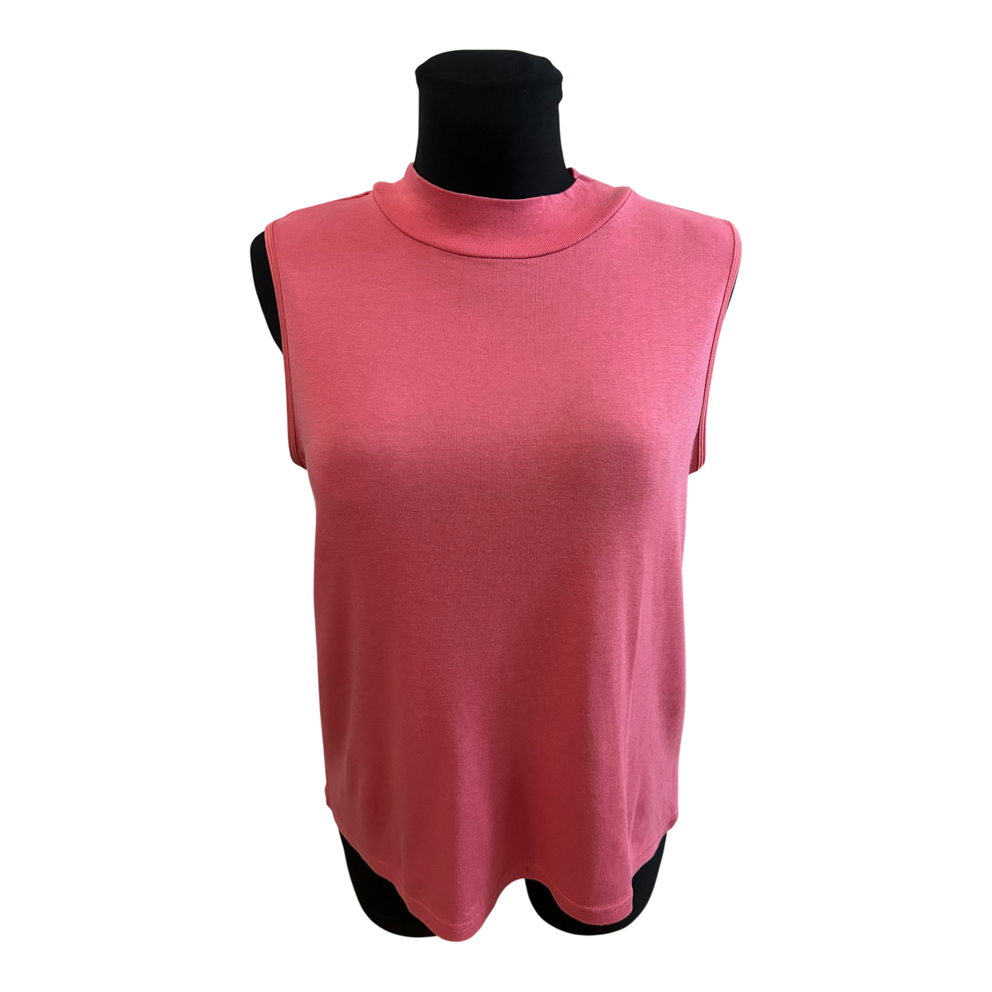 Harmony Top Damen Gr 40 Rosa Stehkragen Baumwolle Viskose Sommer Elegant