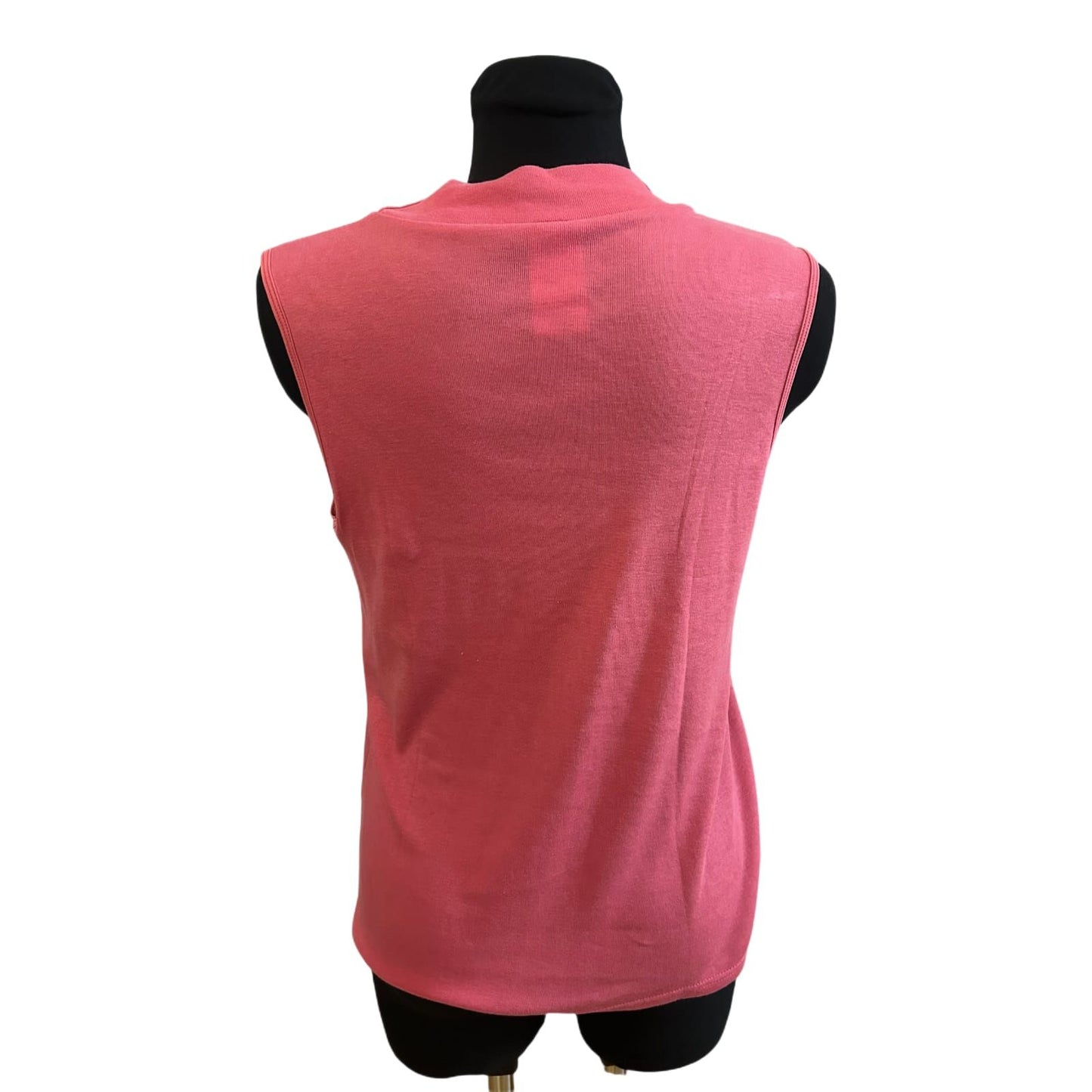 Harmony Top Damen Gr 40 Rosa Stehkragen Baumwolle Viskose Sommer Elegant