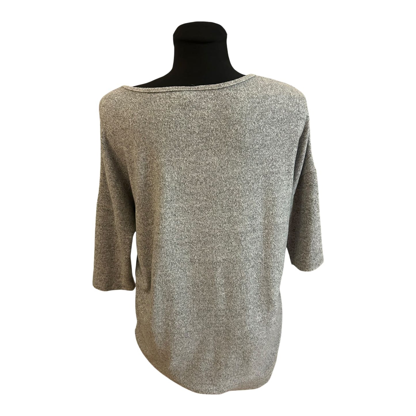 Janina Shirt Damen Gr 38 Grau Statement Stay as you are Flauschig Modern