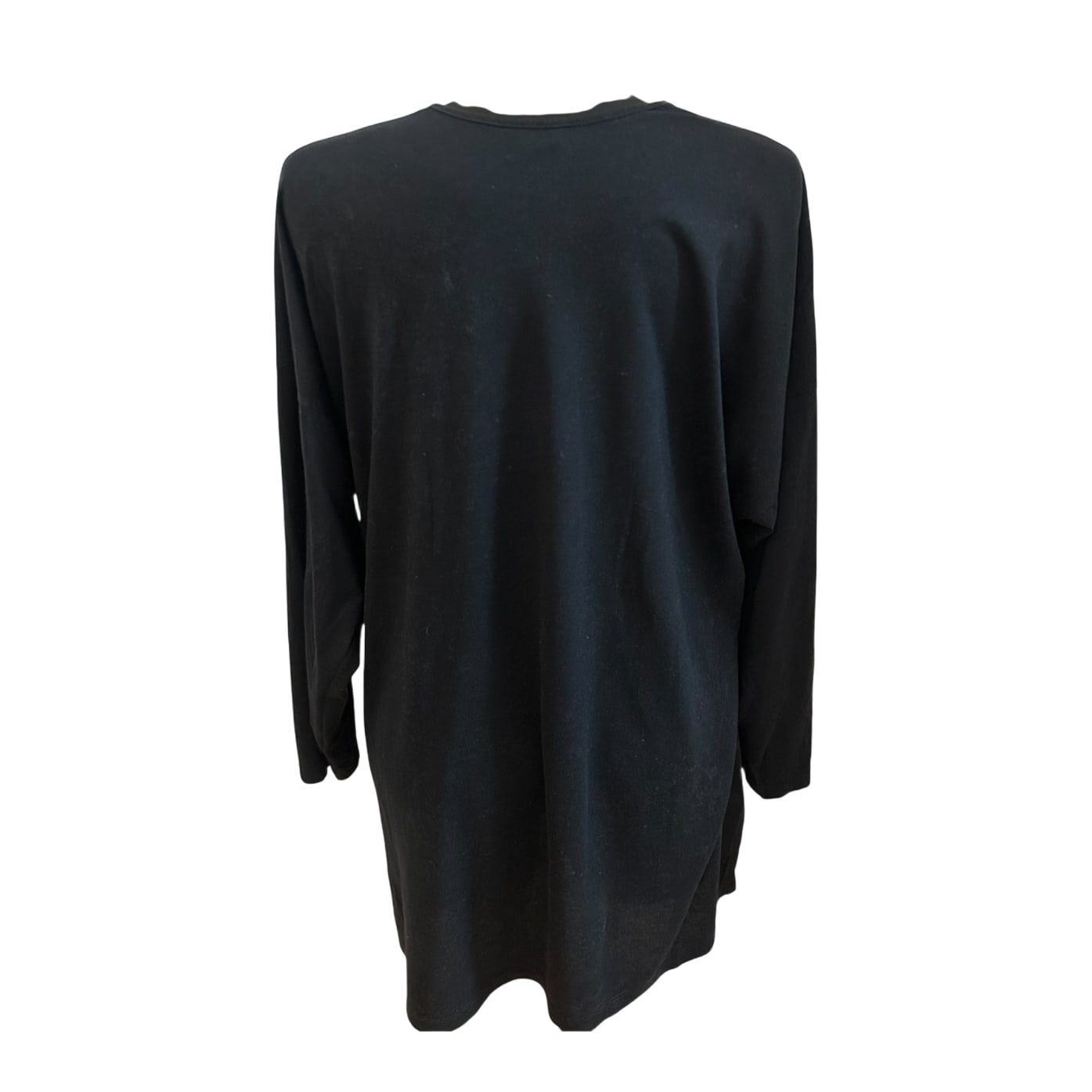 Beldona Shirt Damen Gr M Oversize Schwarz 3/4 Arm Baumwolle Modal