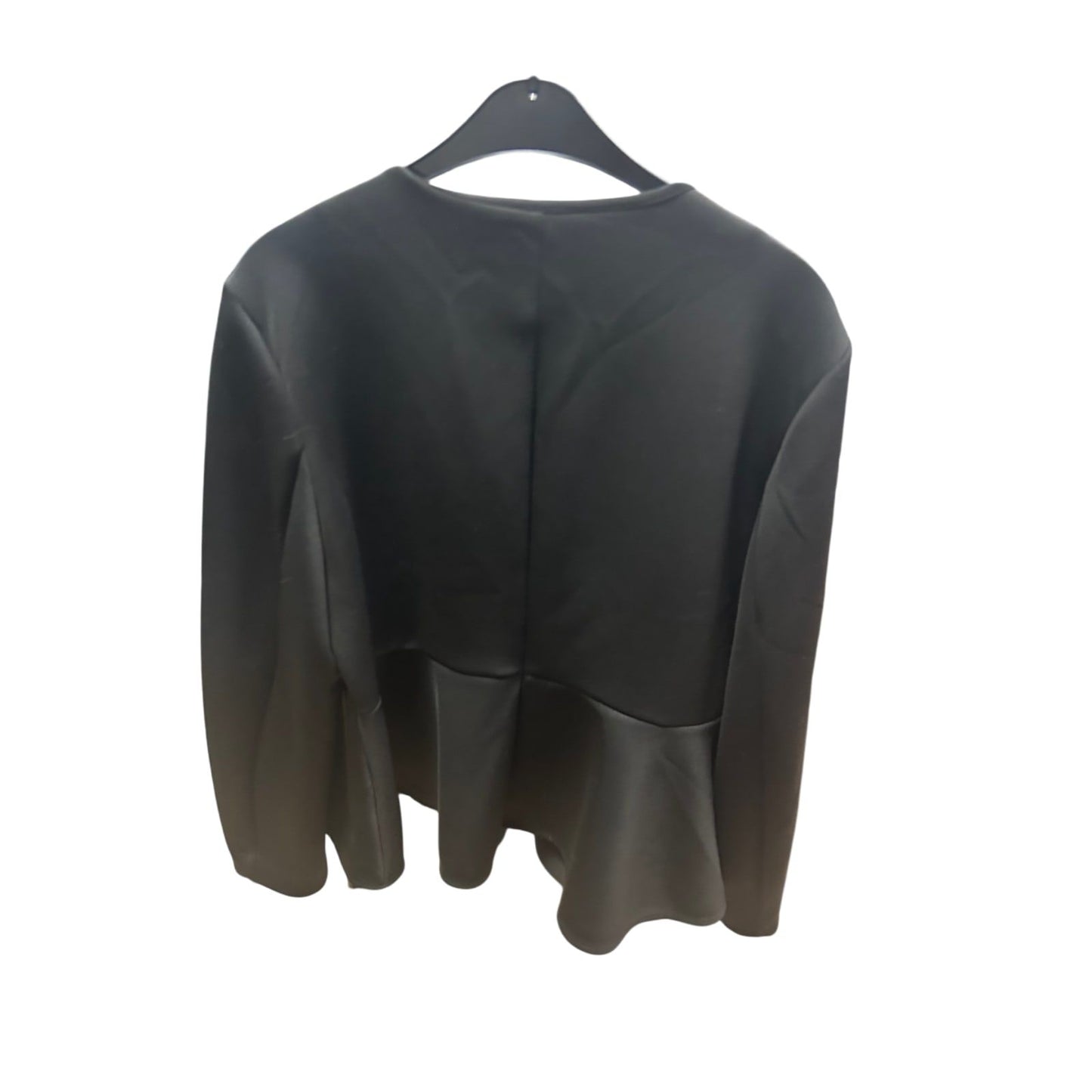 Bodyflirt Jacke Schwarz Gr 48 Reißverschluss Peplum Stil Elegant Ungefüttert