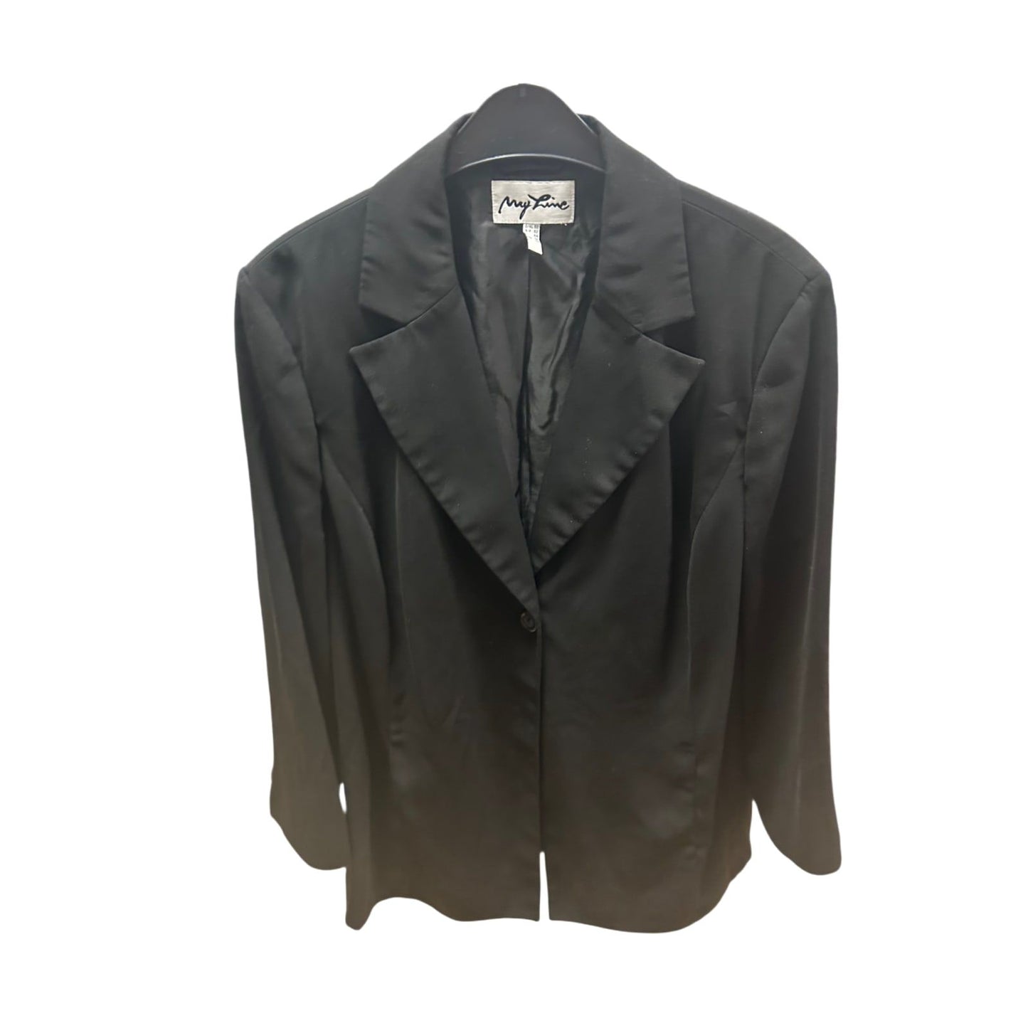 My Line Blazer Schwarz Gr 50 Klassisch Teilgefüttert Elegant Business Look
