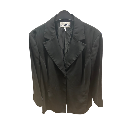 My Line Blazer Schwarz Gr 50 Klassisch Teilgefüttert Elegant Business Look