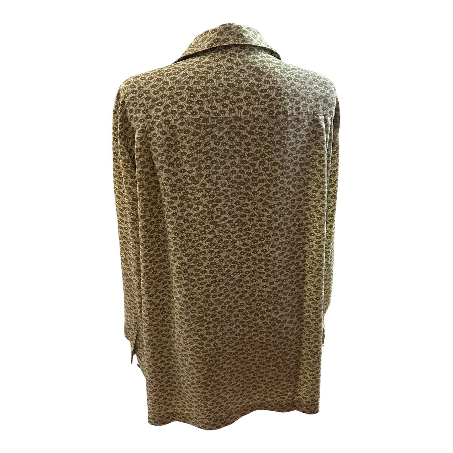 Jobis Bluse Damen Gr 42 Creme Grün Blumen Weit Geschnitten Elegant Chic