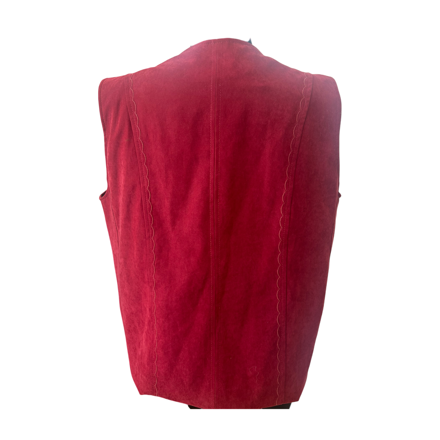 Long Beach Weste Damen Gr L Rot Leicht V-Ausschnitt Elegant Klassisch Chic