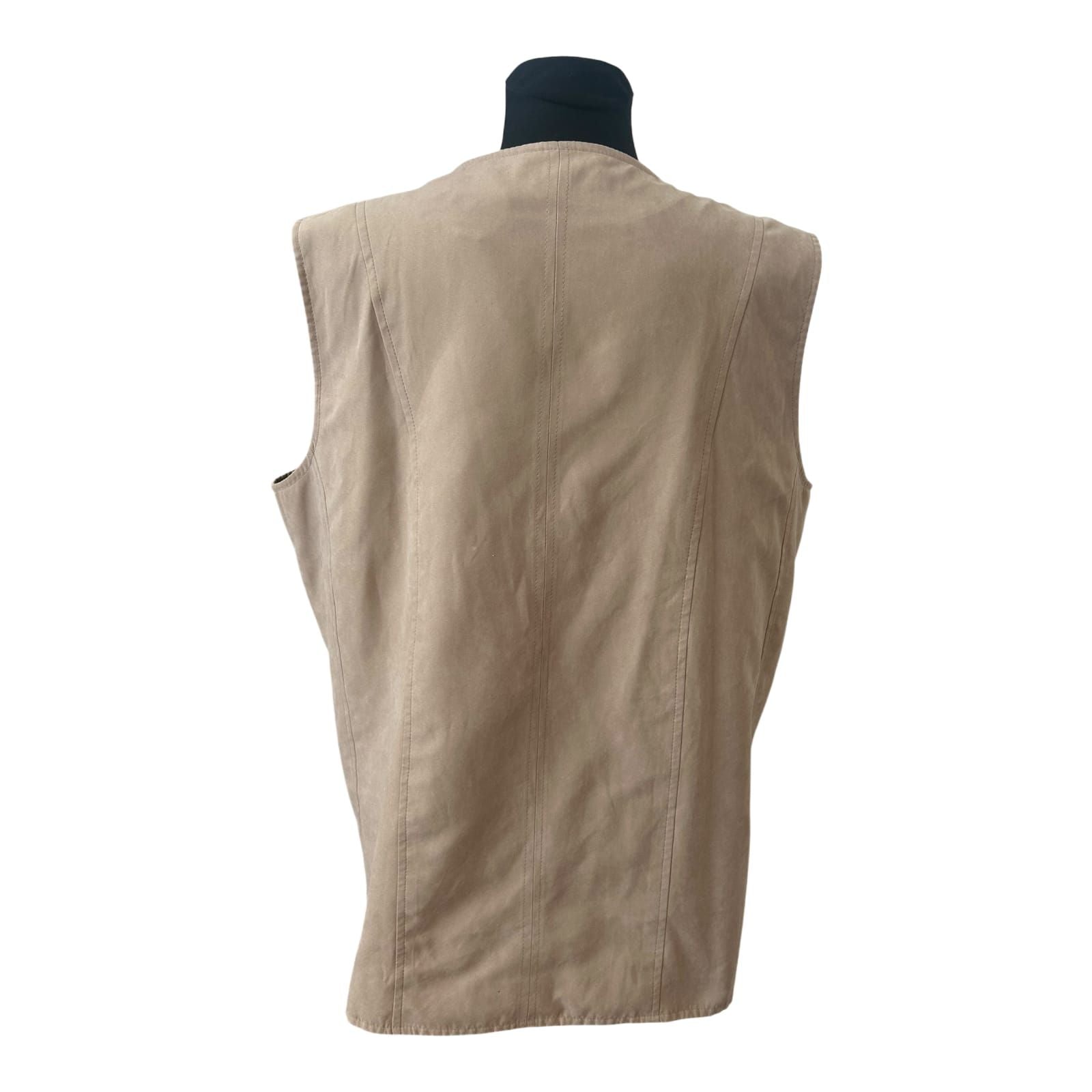 New Fashion Weste Damen Gr XL Beige Elegant Knopfleiste Klassisch Chic