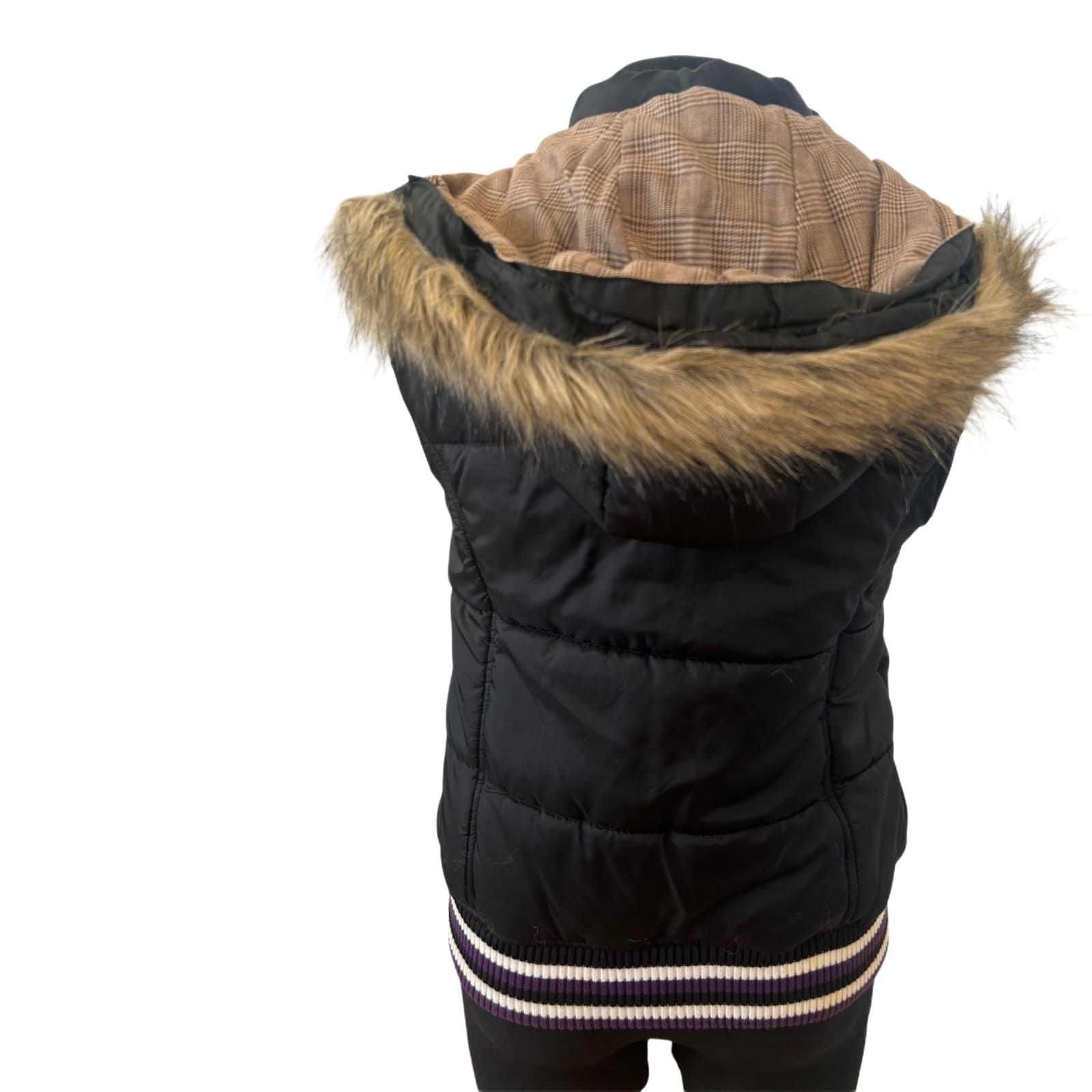 Chikiwi Sportswear Weste Damen Gr 36 Schwarz Steppweste Kapuze Sportlich