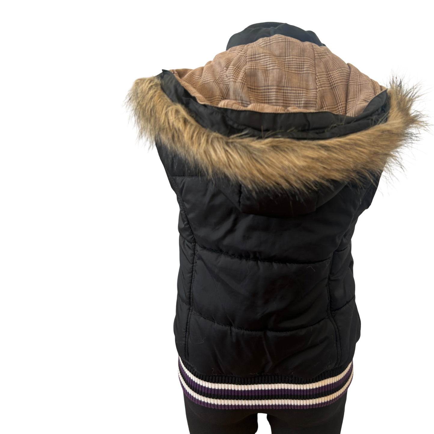 Chikiwi Sportswear Weste Damen Gr 36 Schwarz Steppweste Kapuze Sportlich