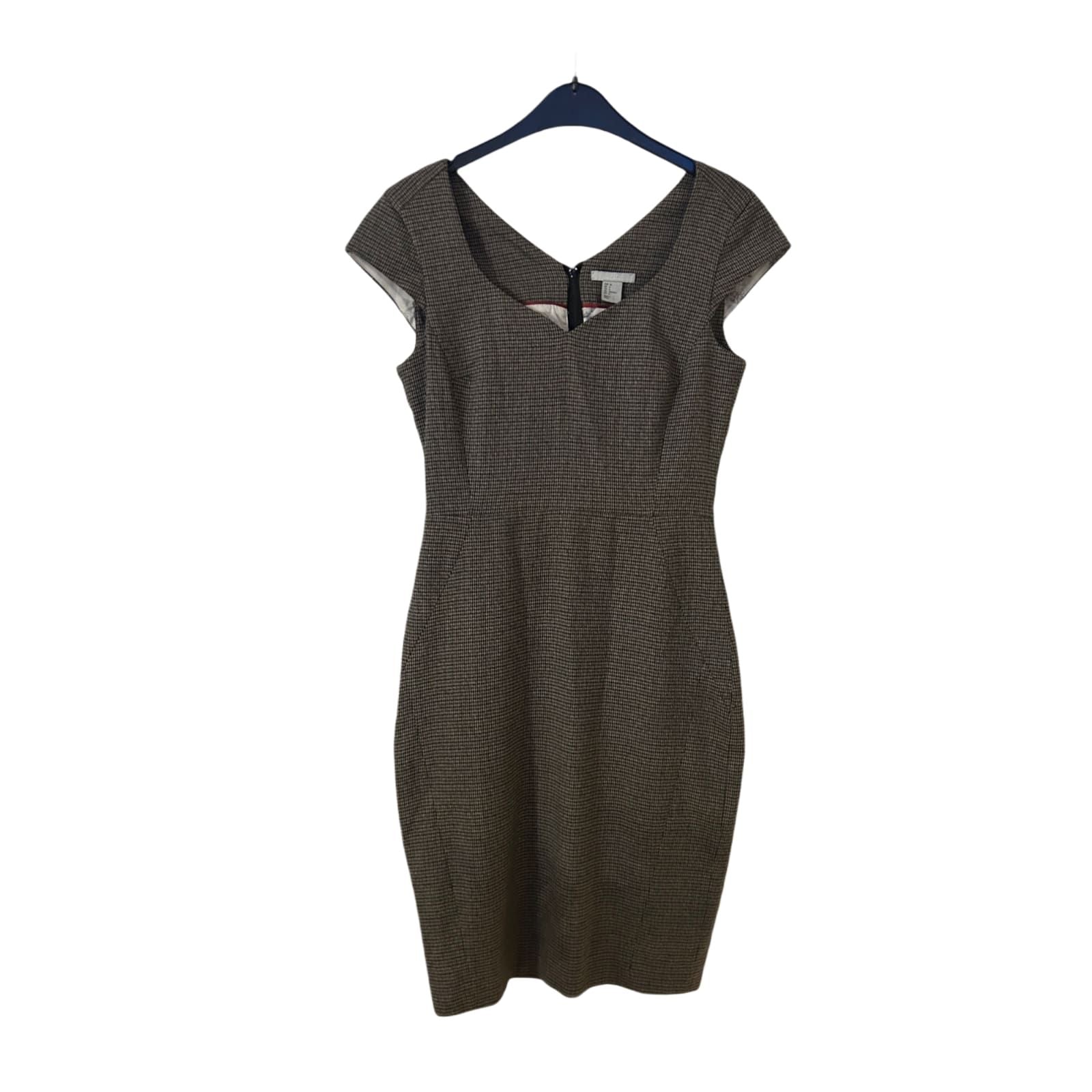 H&M Kleid Damen Dress Damenkleid Gr. 36 Etui Stretch Business Look Elegant Neu