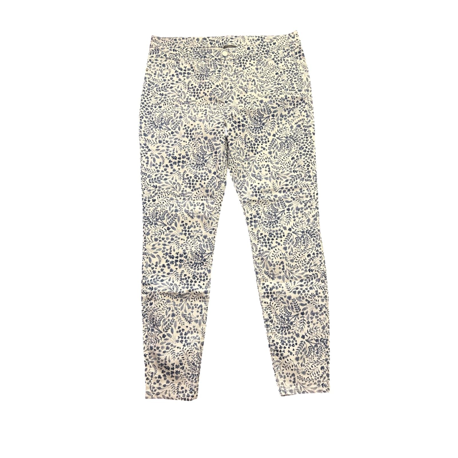 🌸 C&A Damen Hose | Gr. 46 | Baumwollmischung | Geblümt | Bequem 🌸