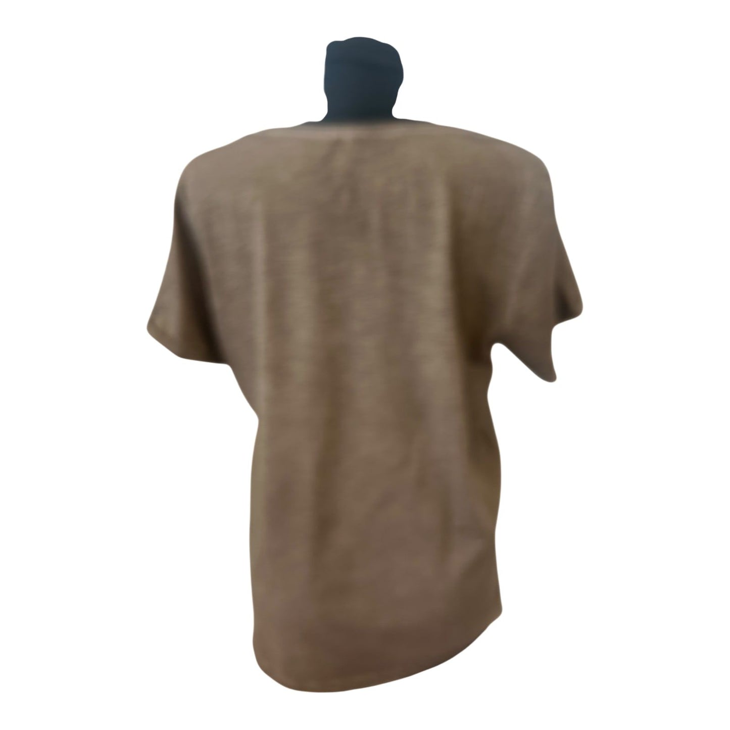 Gina Laura Damen T Shirt Gr L Braun Meliert Peace Nieten Casual Stretch