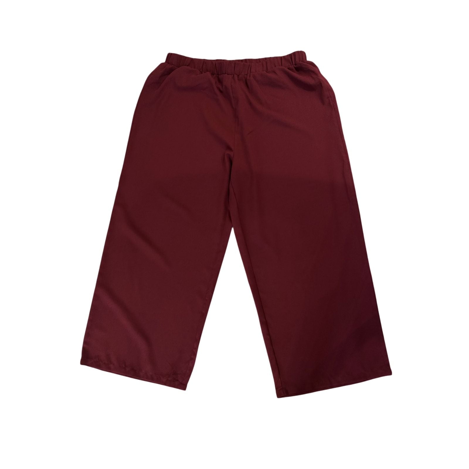 SHEIN Damen Culotte Hose | Gr. 3XL | Bordeauxrot | Bequem & Trendy