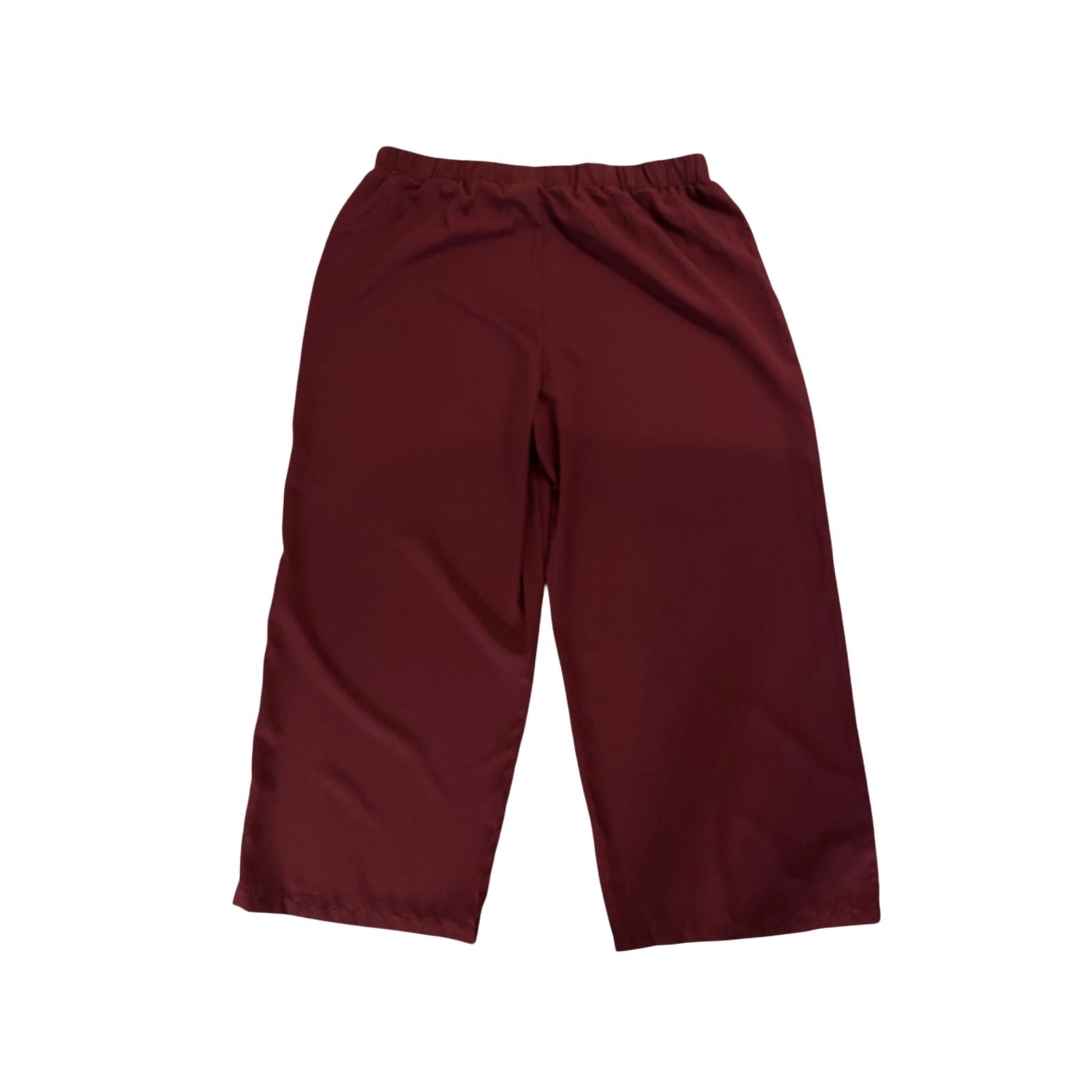 SHEIN Damen Culotte Hose | Gr. 3XL | Bordeauxrot | Bequem & Trendy