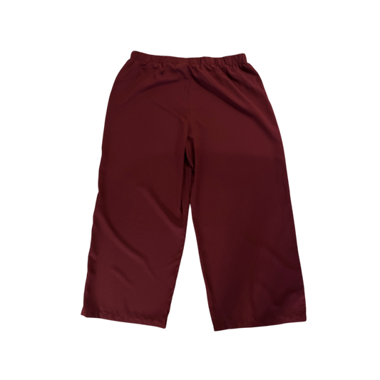 SHEIN Damen Culotte Hose | Gr. 3XL | Bordeauxrot | Bequem & Trendy