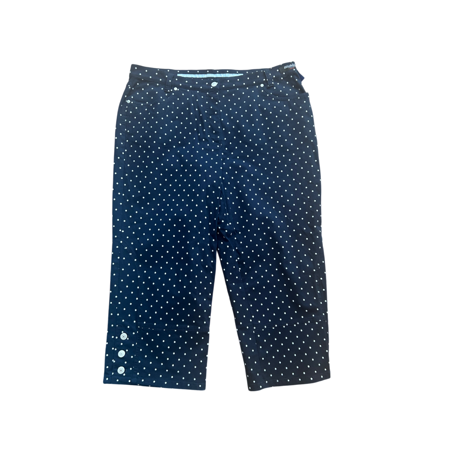 Michele Caprihose Gr. 48 | Pünktchenmuster | Baumwolle