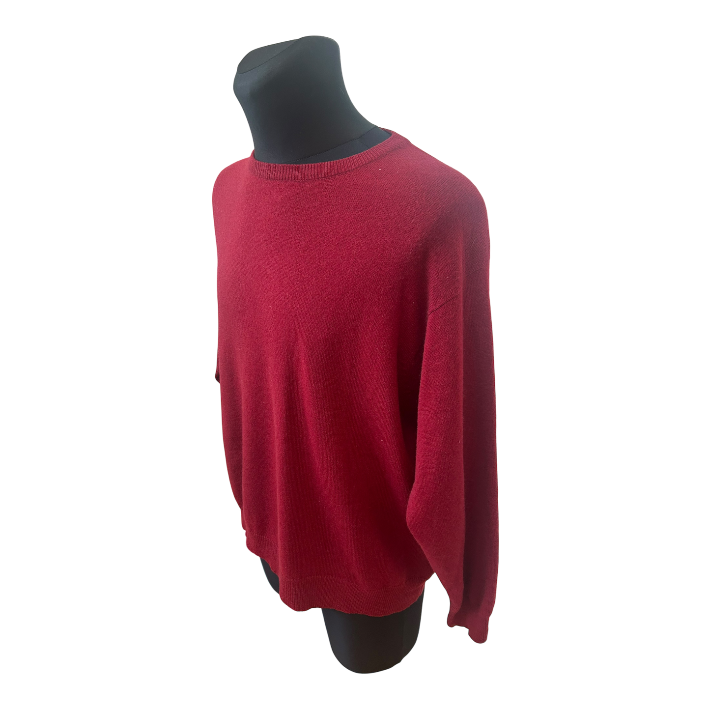 Herren Pullover XL Rot 100 Kamelhaar Rundhals Premium Strick Klassisch
