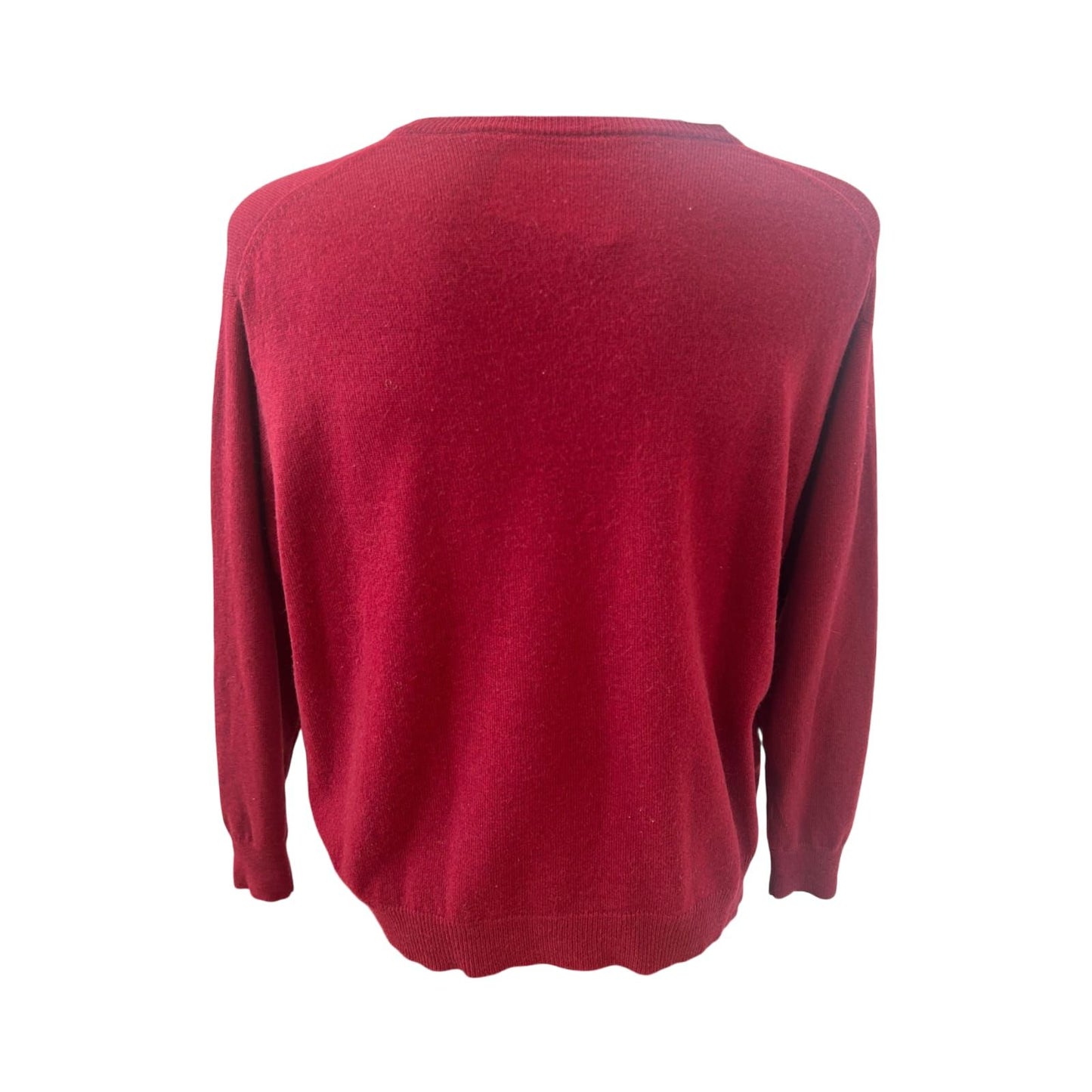 Herren Pullover XL Rot 100 Kamelhaar Rundhals Premium Strick Klassisch