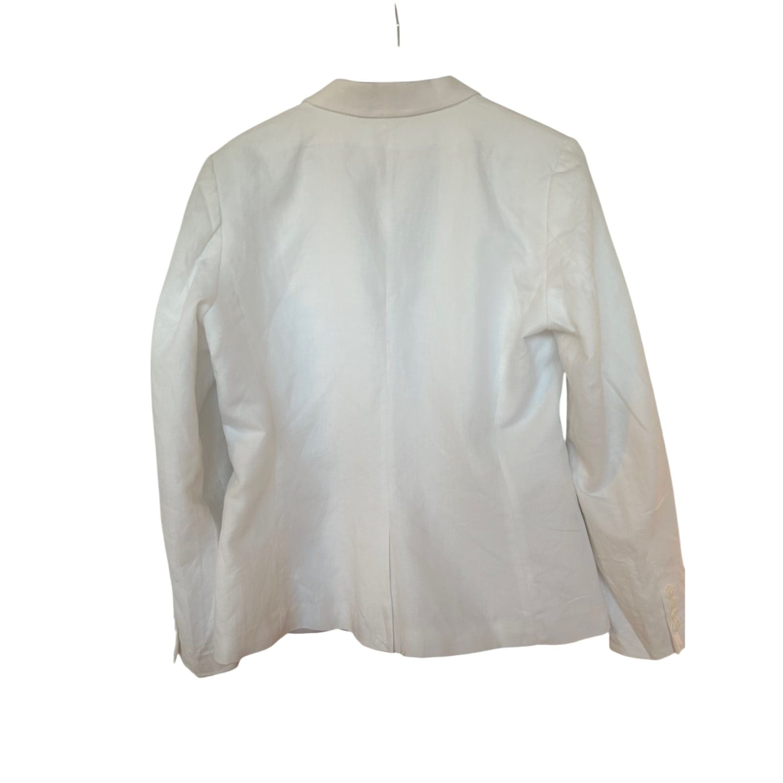 🌿 H&M Blazer 42 – Leinenmix Weiß, Elegant