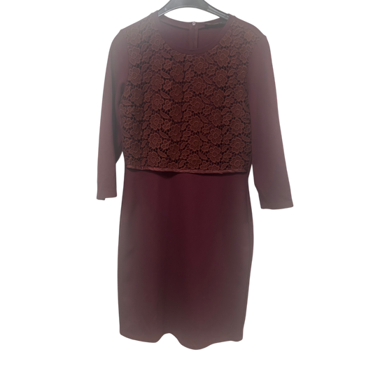 Weekend Max Mara Kleid Damen Dress Damenkleid Gr. L Spitze Elegant Sommerkleid