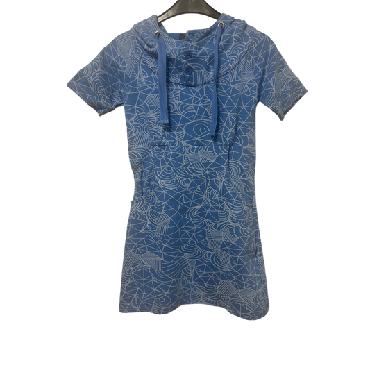 ONLY Kleid Damen Dress Damenkleid Gr. S Blau Kapuze Sportlich Stretch Bequem Neu