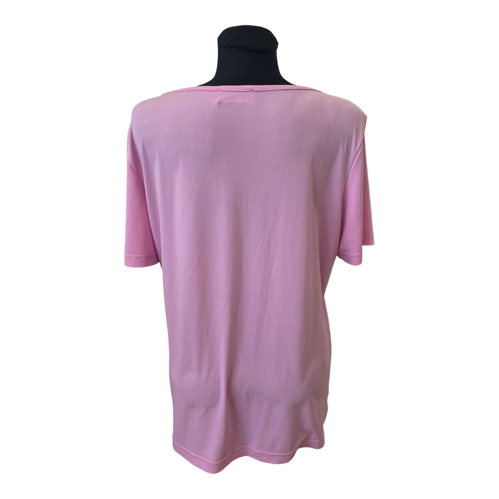 Mondo Italia Shirt Damen Gr M Rosa Schnalle Stretch Elegant Sommer