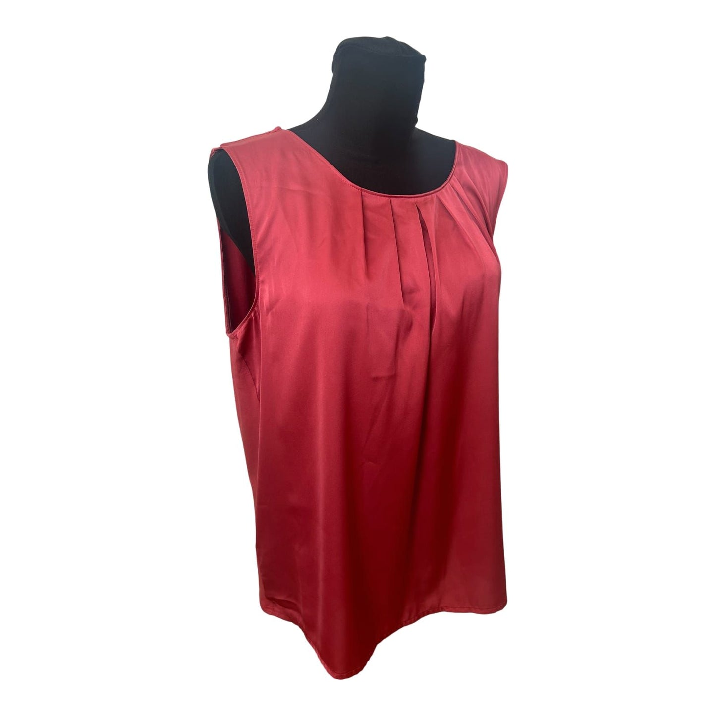Sixth Sense Shirt Damen Gr 46 Rot Ärmellos Stretch Elegant Sommer