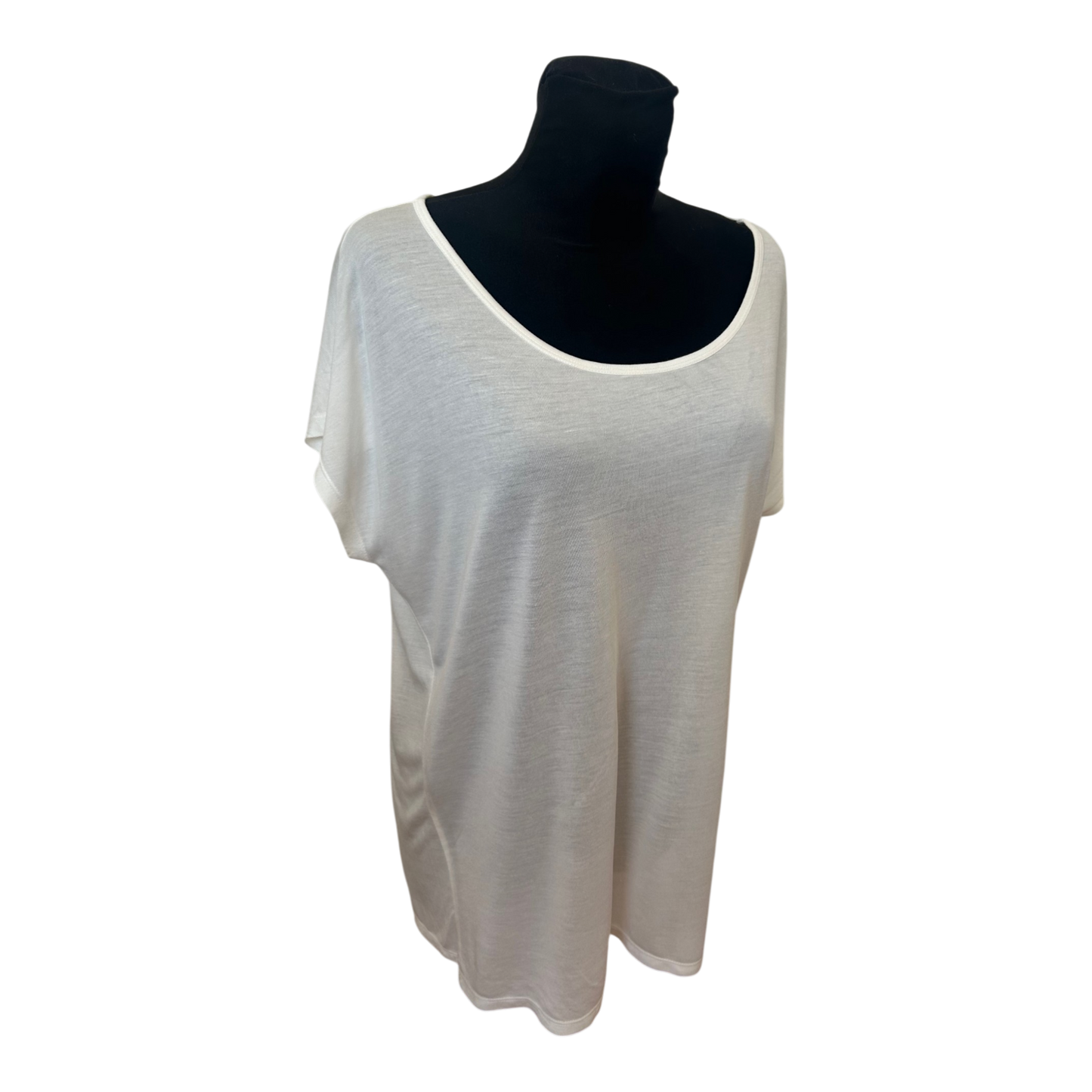 Herzensangelegenheit Shirt Damen Gr 44 Weiß Modal Pailletten Herz Logo