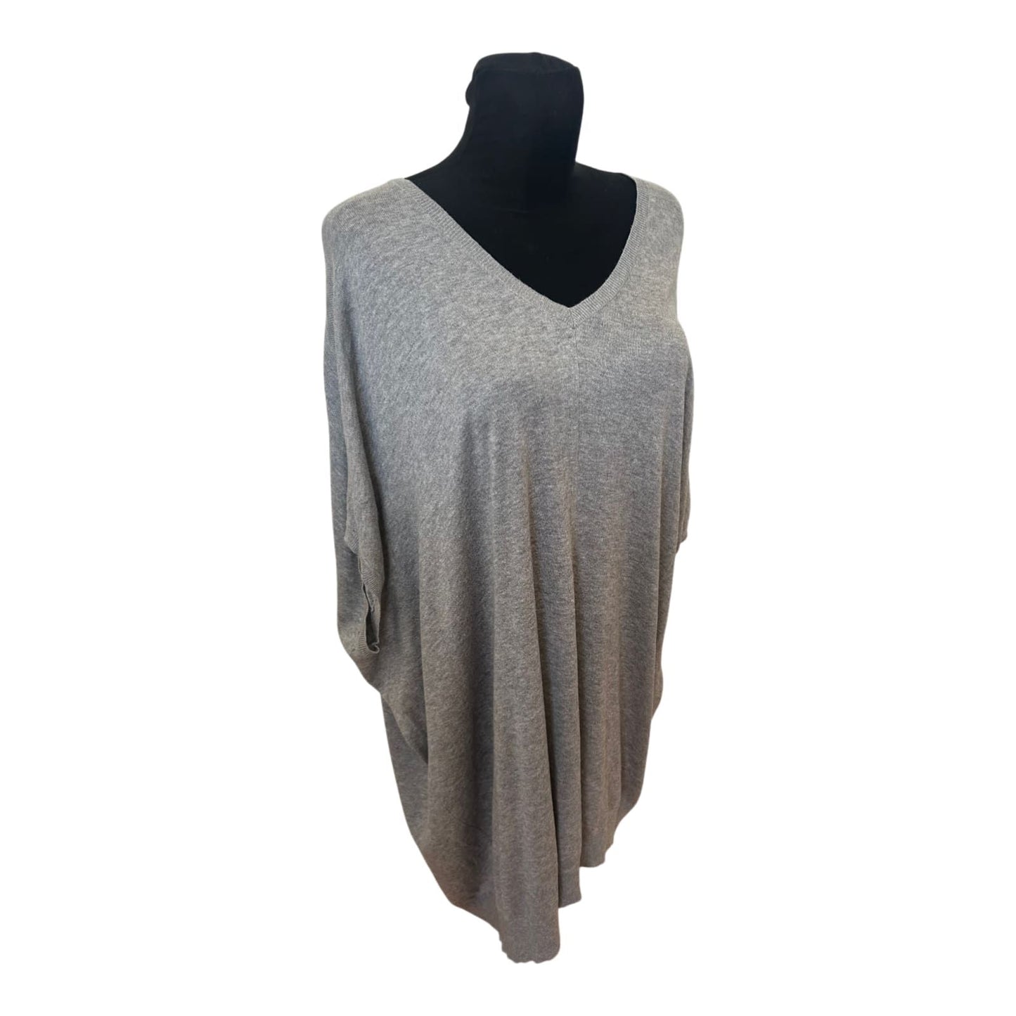 Vero Moda Longshirt Damen Gr M Grau Oversize Viskose Baumwolle